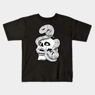 Skull And Snake Graphic Design Kids T-Shirt